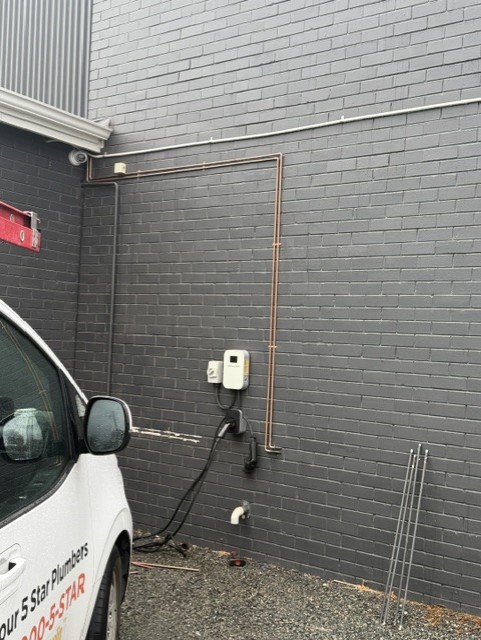 Custom External Doorway — Before · existing masonry wall